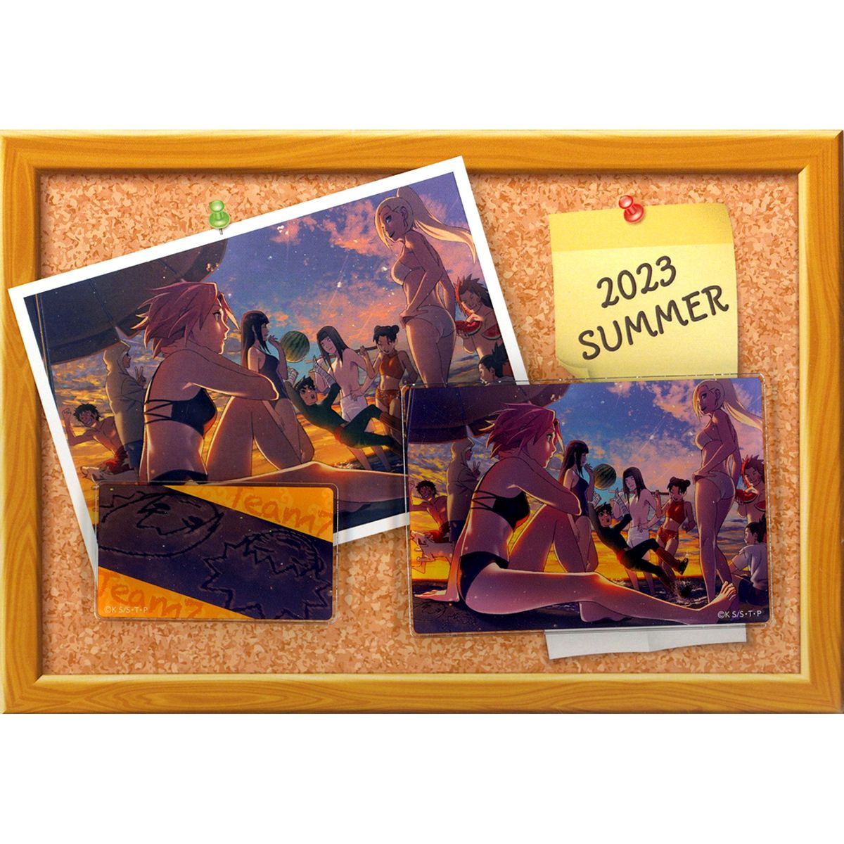 Set of 2 Naruto Shippuden Group 2023 SUMMER Acrylic Badge Set Acrylic Item [USED]