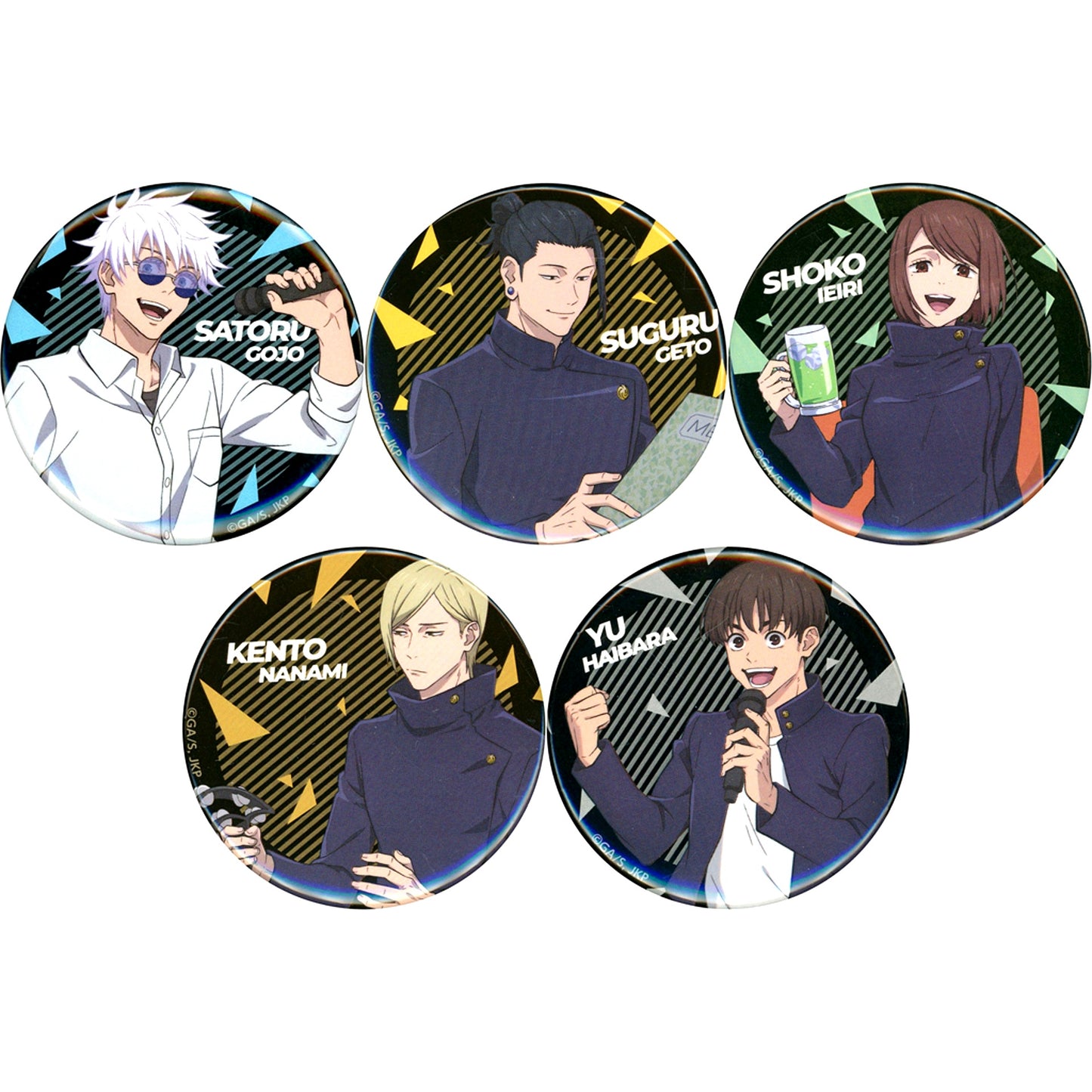 Set of 5 Jujutsu Kaisen Hidden Inventory Premature Death x Manekineko Button Box A [USED]