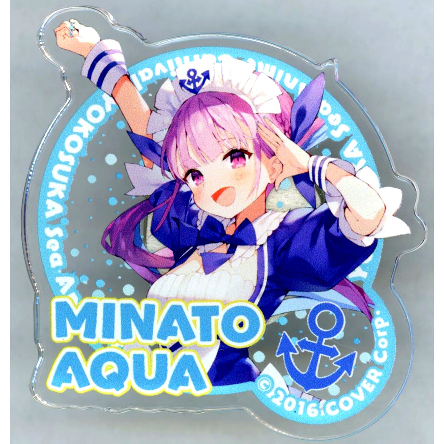 Minato Aqua hololive Acrylic Button Yokosuka Sea Anime Carnival Goods [USED]