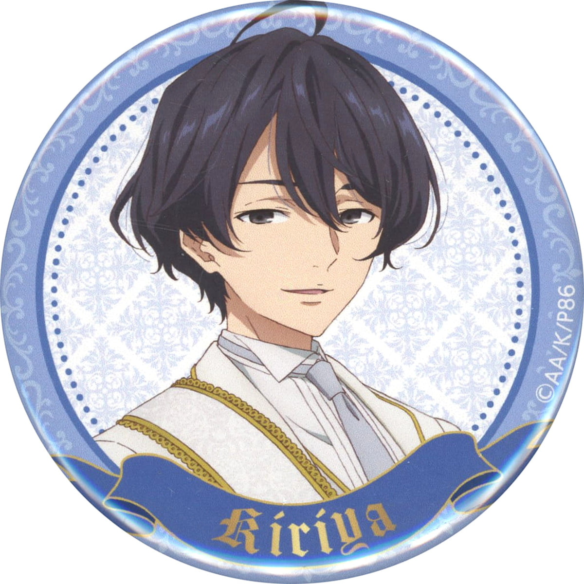 86 Kiriya Nouzen Full Body Bust-Up Kujicolle Vol.2 White Nouzen Can Badge Prize E-3 Buttons [USED]
