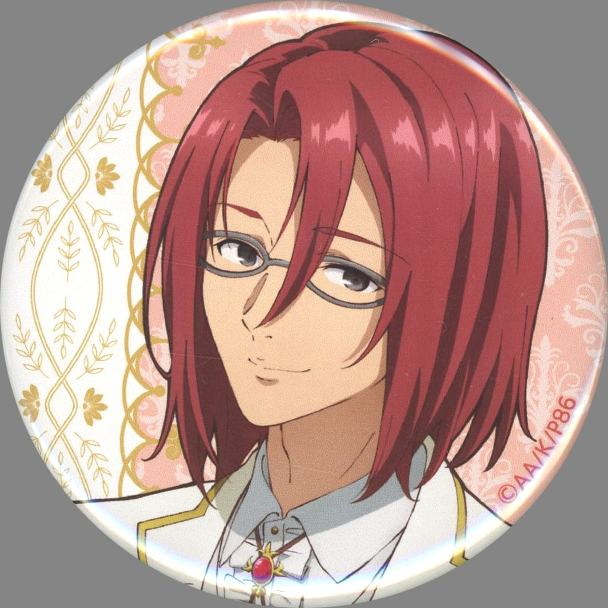 86 Shourei Nouzen Full Body Face Kujicolle Vol.2 White Nouzen Can Badge Prize E-5 Buttons [USED]