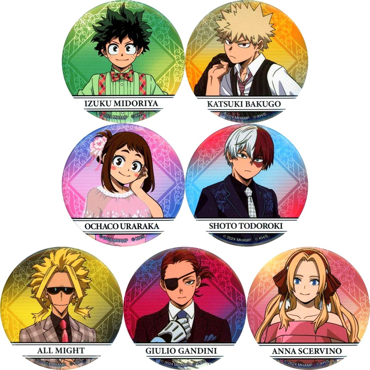 Set of 7 My Hero Academia THE MOVIE: You're Next Button Collection Illustration Theater Limited Goods [USED]