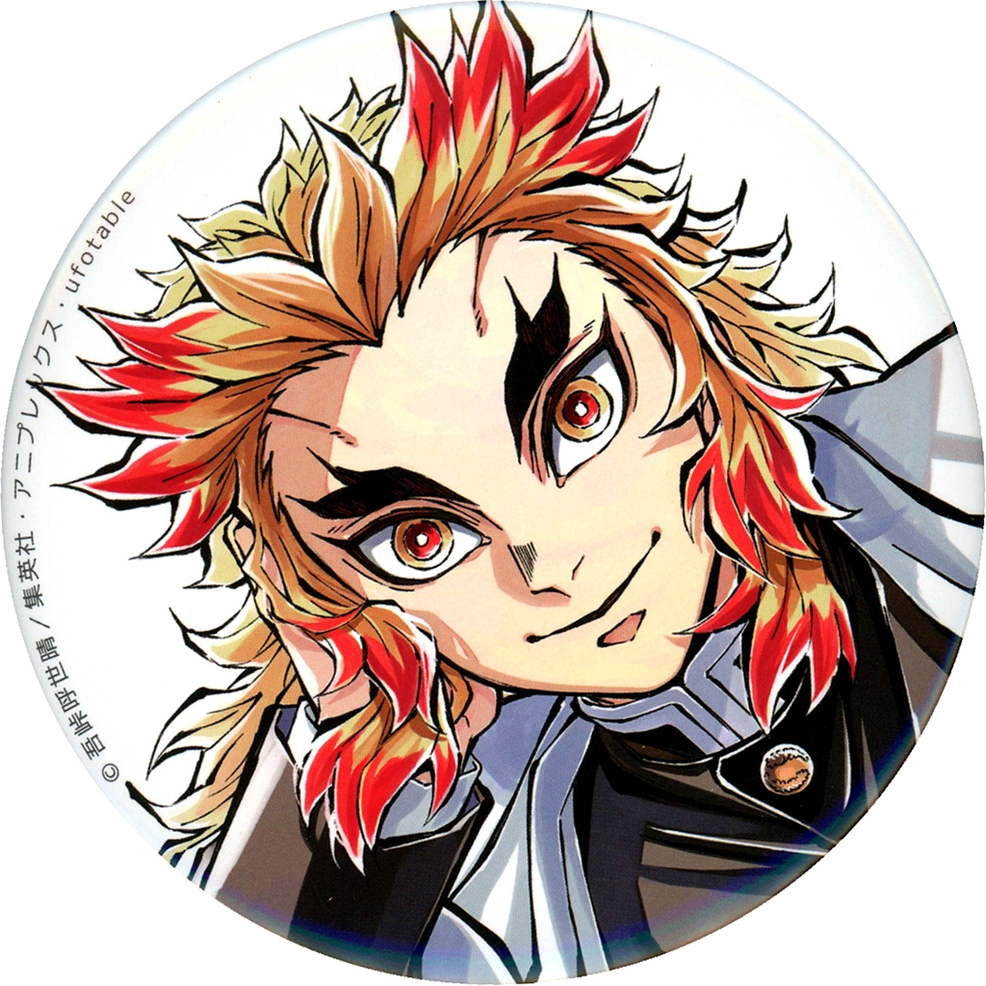 Kyojuro Rengoku Single Demon Slayer Hashira Training Arc Nesoberi Set 100mm Button C104 [USED]