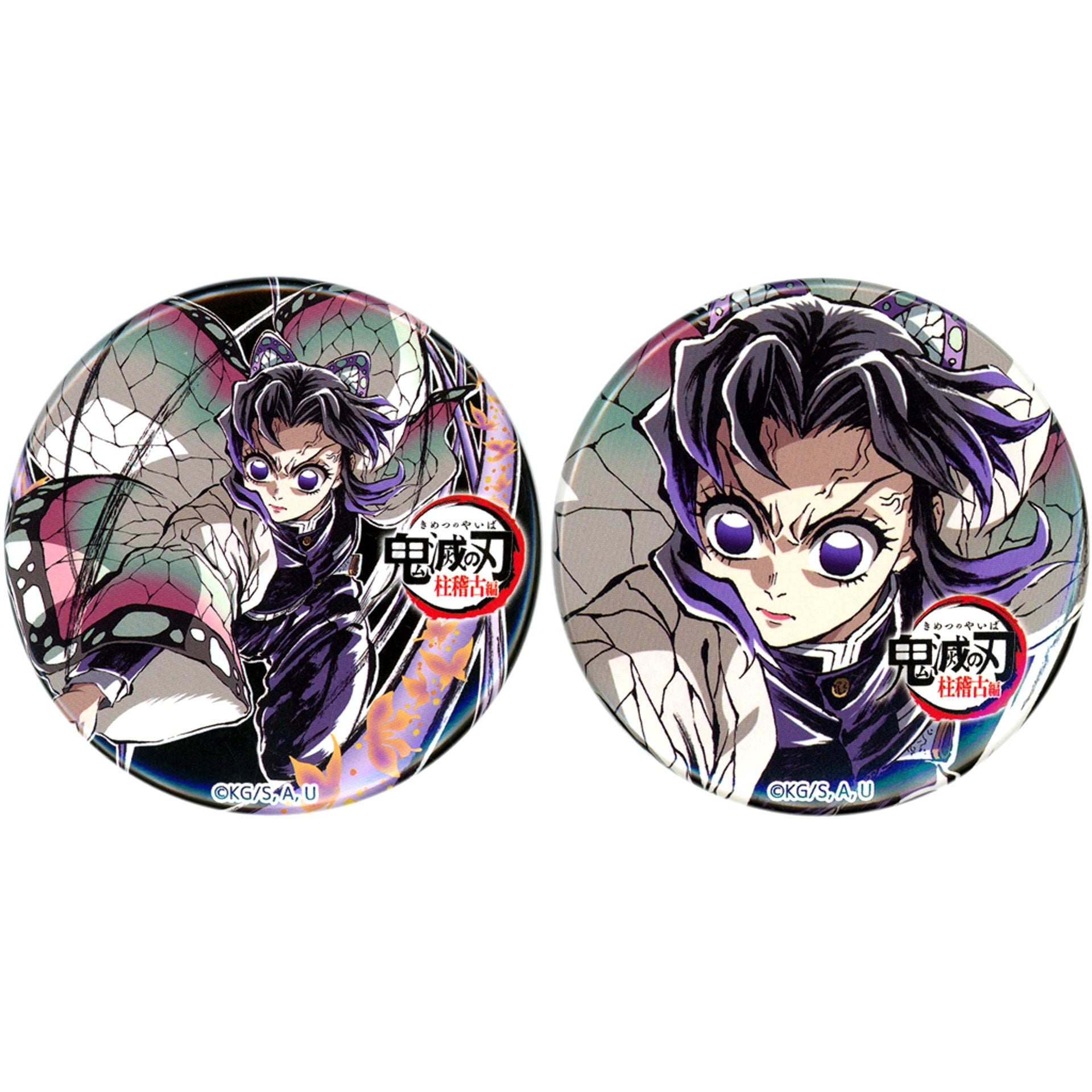 Single Item Shinobu Kocho Demon Slayer Kimetsu no Yaiba C104 Hashira Training Arc End Roll Illustration Goods Set 57mm Button 2 Piece Set [USED]