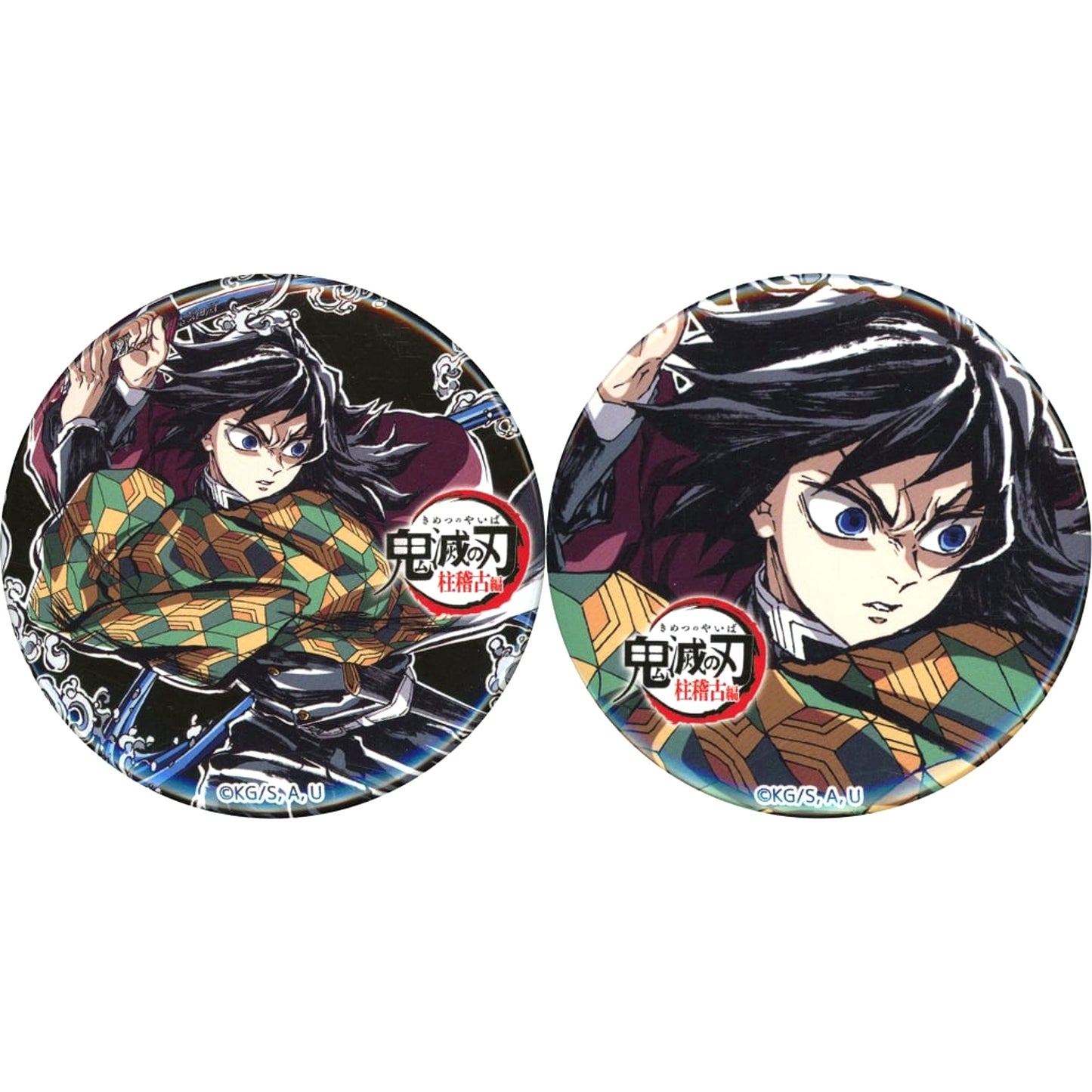 Giyu Tomioka Demon Slayer: Kimetsu no Yaiba Single 57mm Button from Set of 2 C104 Hashira Training Arc End Roll Illustration Goods Set [USED]