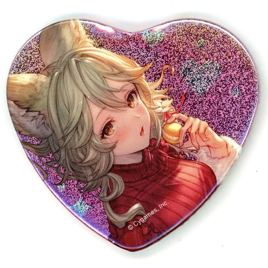 Granblue Fantasy Sen Valentine Ver. Heart Shaped Can Badge Vol.2 Valentine Ver. Buttons [USED]