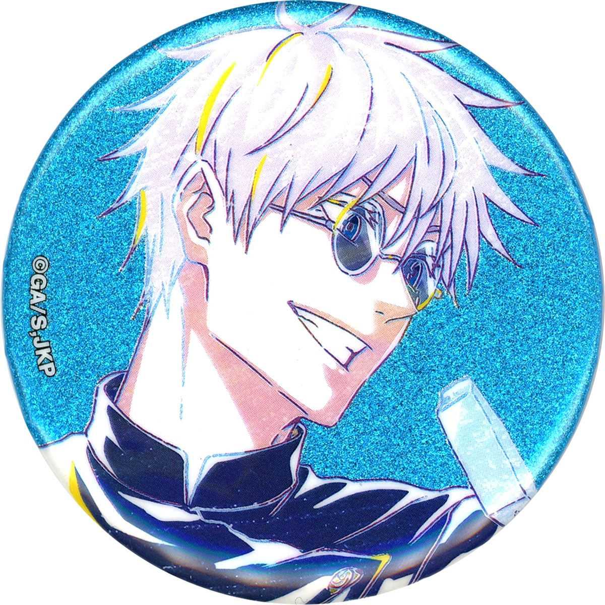 Satoru Gojo Jujutsu Kaisen: Hidden Inventory/Premature Death Trading Ani-Art Vol. 4 Close-Up Glitter Button [USED]