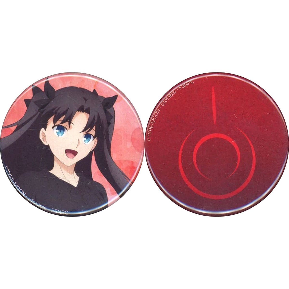 Fate/stay night: Heaven's Feel x Kobe Kankokyoku Collabo Rin Tohsaka Can Badge Set of 2 Buttons [USED]