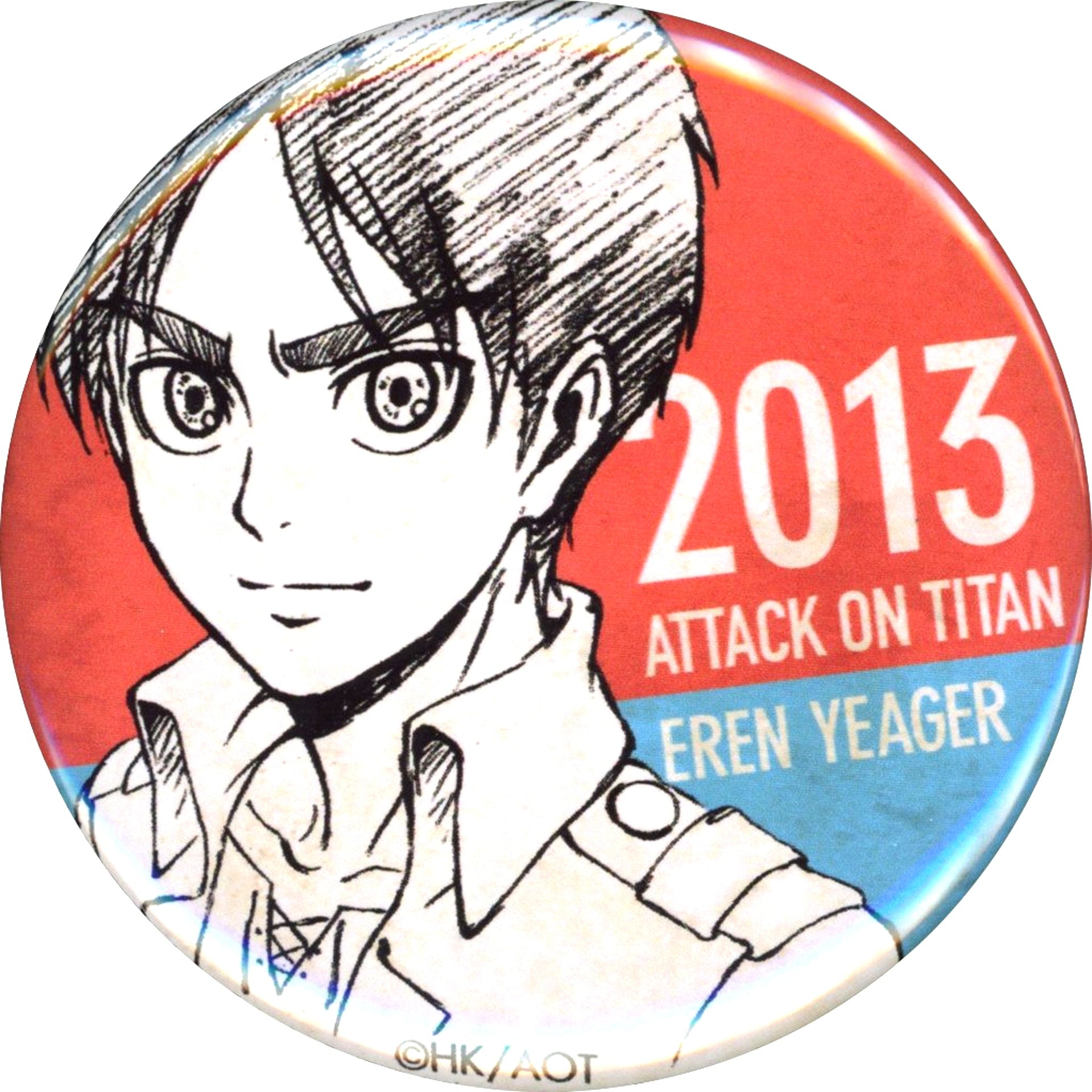 Single Item Eren Yeager Kyoji Asano Badge Collection Attack on Titan Kyoji Asano Fes Goods [USED]