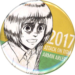 Attack on Titan Armin Arlert Kyoji Asano Can Badge Collection Kyoji Asano Festival Limited Buttons [USED]