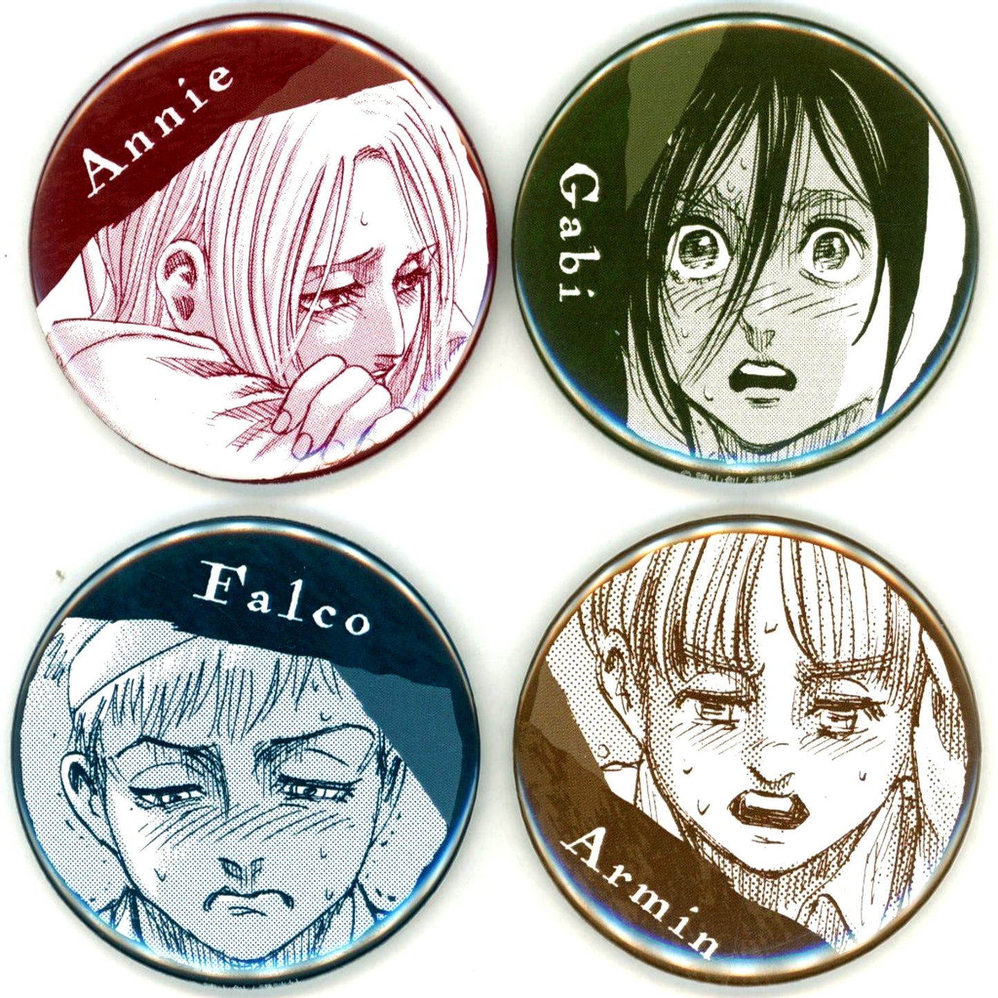 Group Badge Set Tere Ver. Attack on Titan x Hotel Socia Attack on Hita [USED]