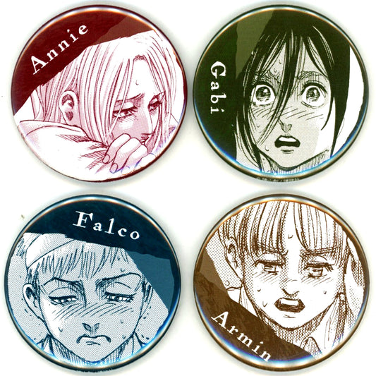 Group Badge Set Tere Ver. Attack on Titan x Hotel Socia Attack on Hita [USED]