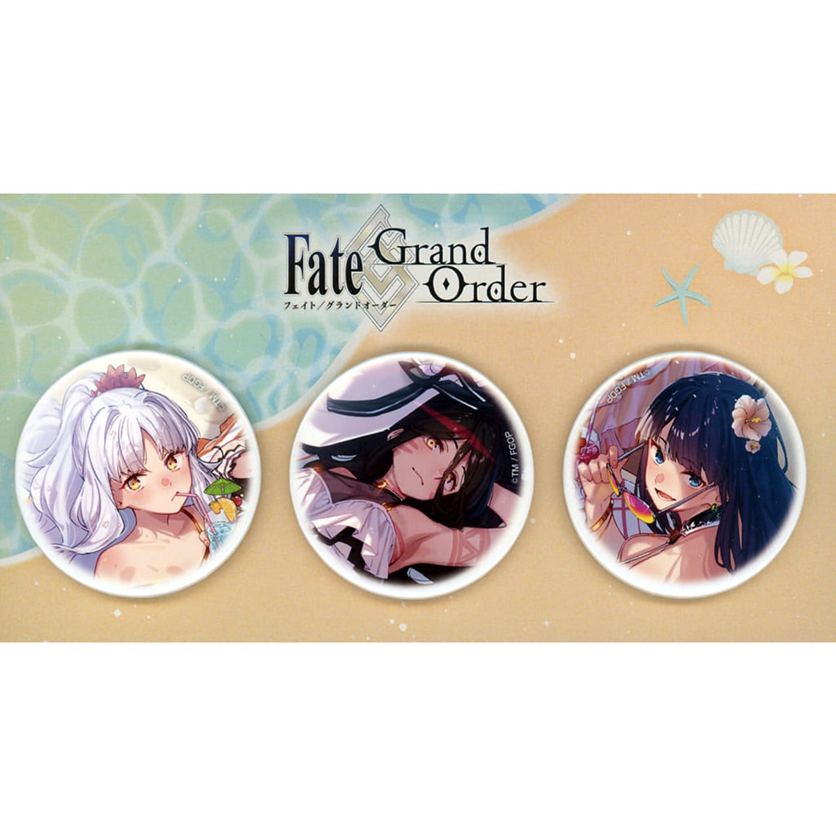 Fate/Grand Order Yachimoto Illustration Can Badge C104 Limited Set of 3 Buttons [USED]