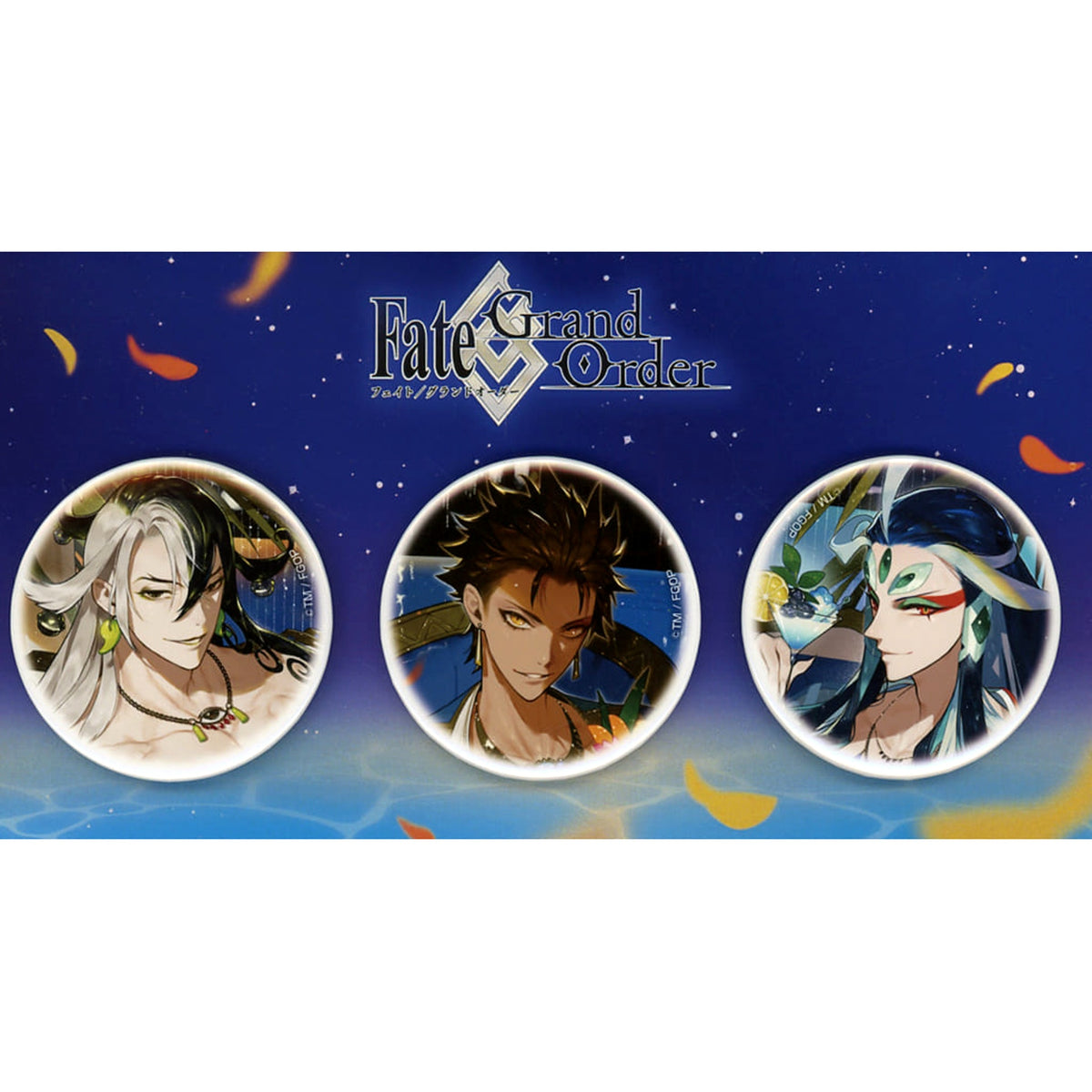 Fate/Grand Order Rider/Ozymandias & Others P-Poco Illustration Can Badge C104 Limited Set of 3 Buttons [USED]