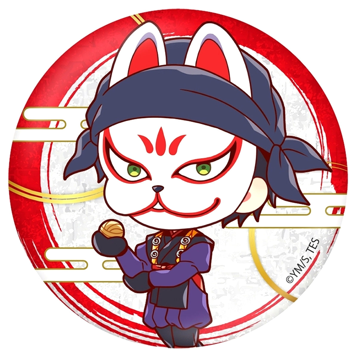 Genba Kazama 1 The Elusive Samurai Chibi Button [USED]