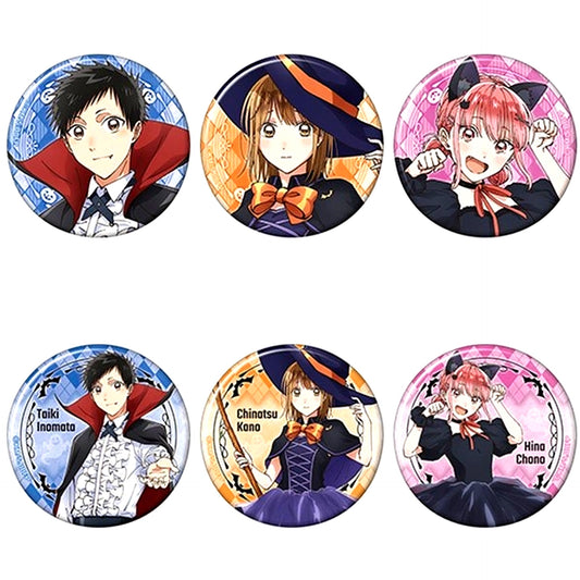 Set of 6 Blue Box Character Button Collection [USED]