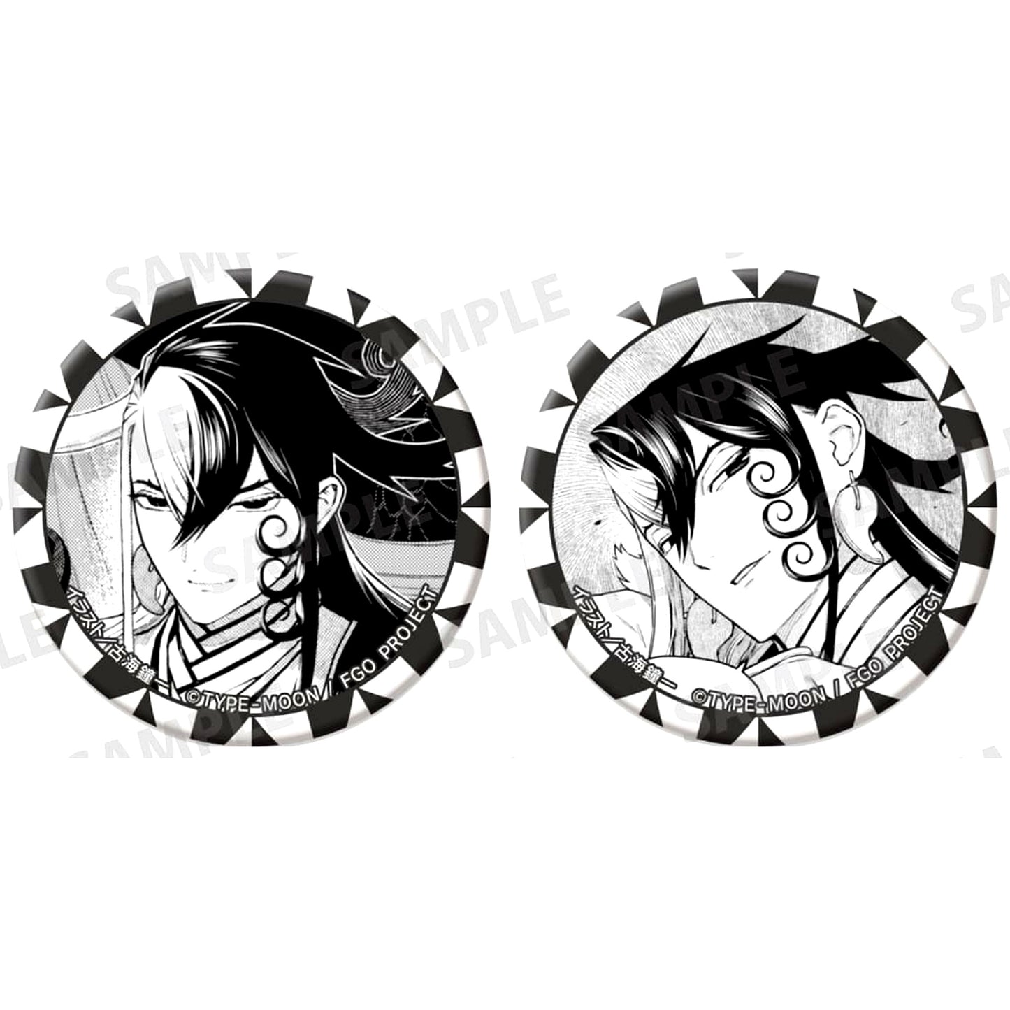 Fate/Grand Order Heroic Spirit Side Story Ashiya Douman Scene Comic Design Can Badge Set 1 [USED]