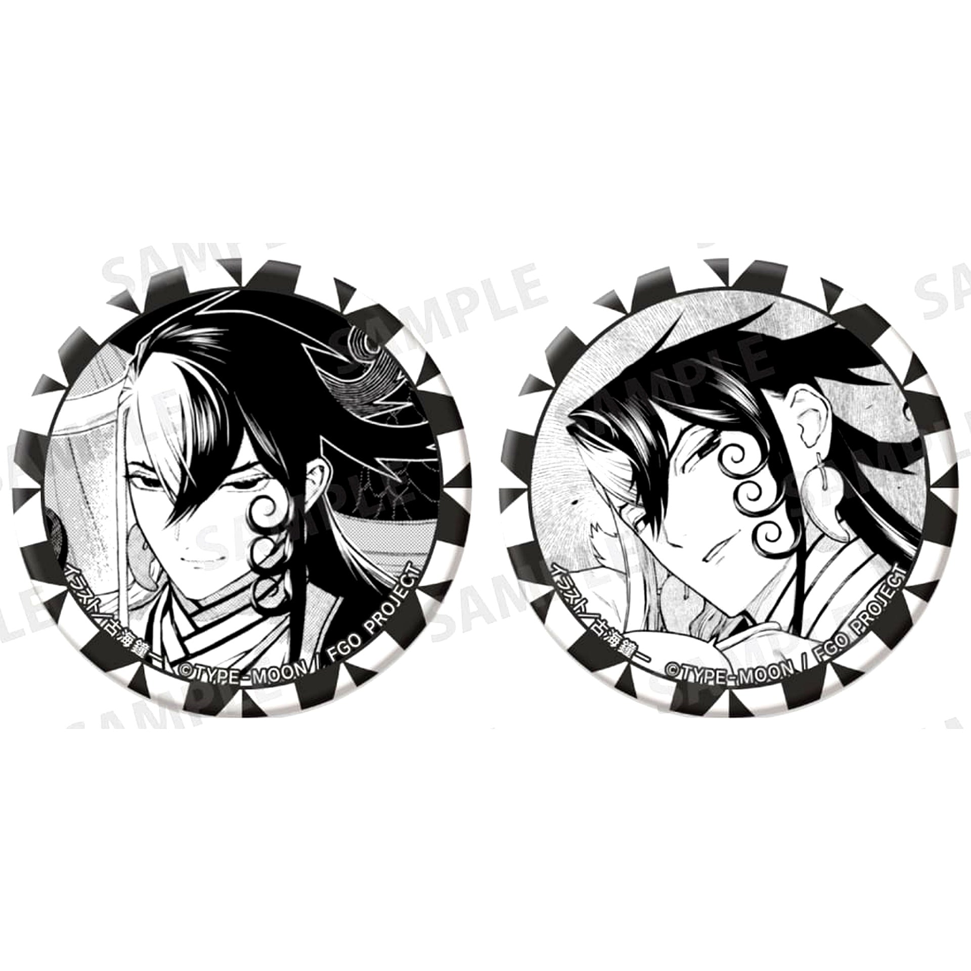 Fate/Grand Order Heroic Spirit Side Story Ashiya Douman Scene Comic Design Can Badge Set 1 [USED]
