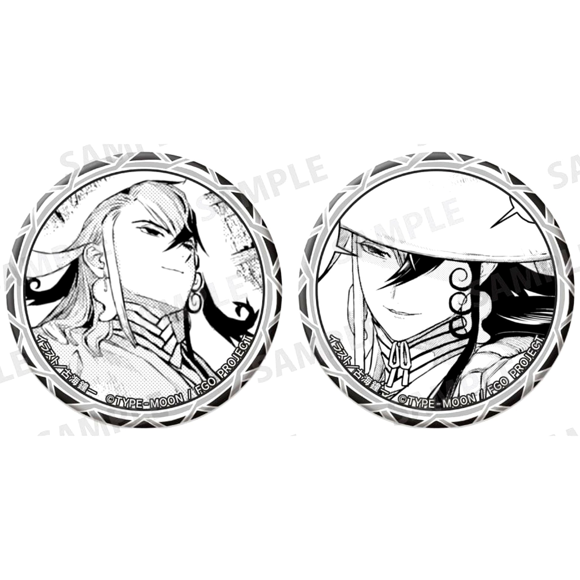 Fate/Grand Order Ashiya Douman Comic Design Scene Can Badge Set 2 [USED]