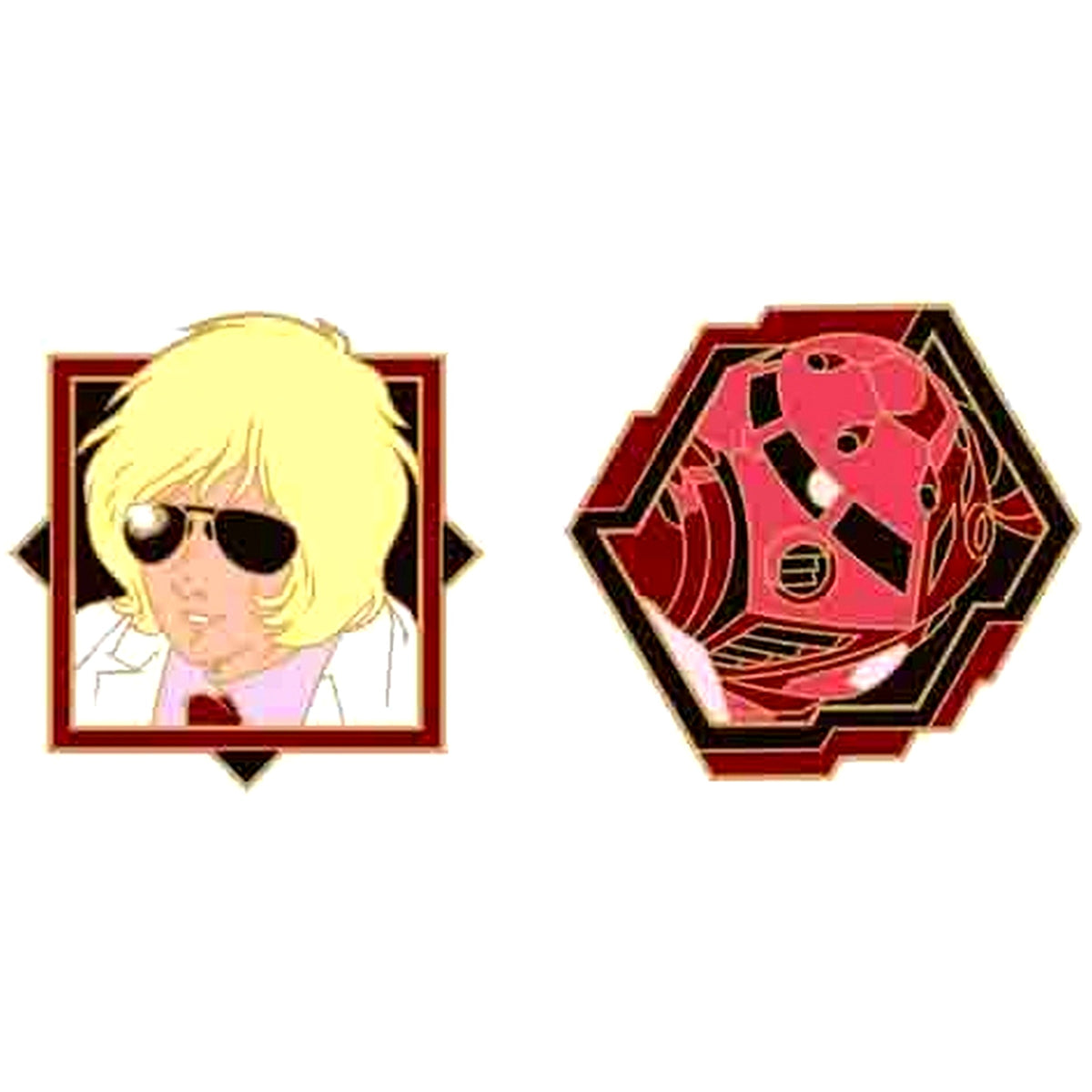 Char and Chars ZGok Mobile Suit Gundam Pins Set Gundam Stationery 12 [USED]
