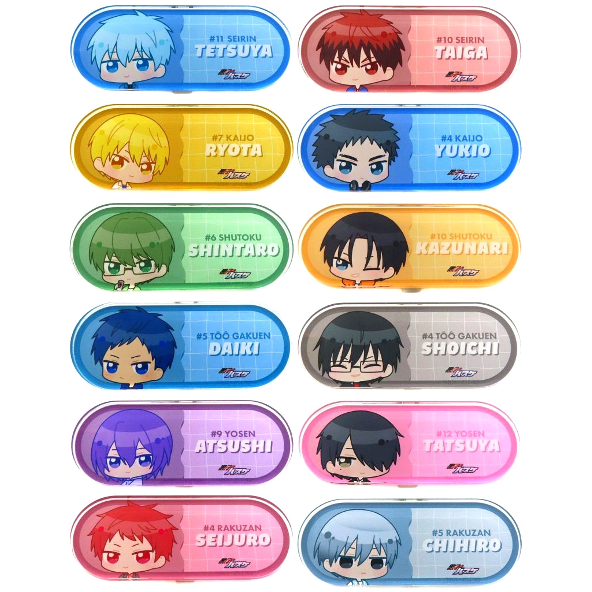 Set of 12 Kuroko's Basketball POP UP SHOP in AMNIBUS STORE Trading Chibi Character Snapshot Ver Acrylic Name Plate [USED]