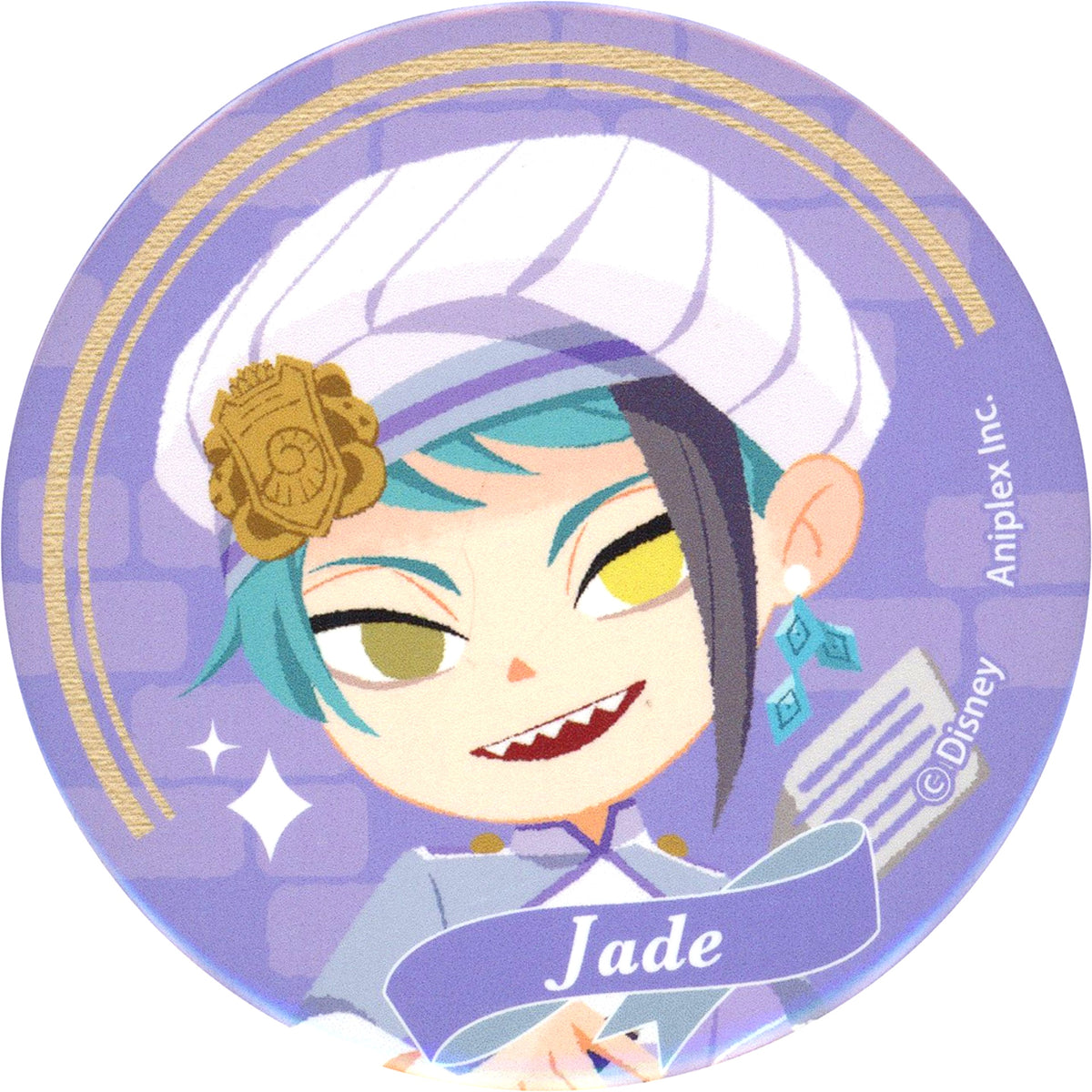 Jade Leech Gurihiru Art Ver. Disney Twisted-Wonderland Gurihiru ART POP UP STORE in Marui Button Collection Vol.2 [USED]