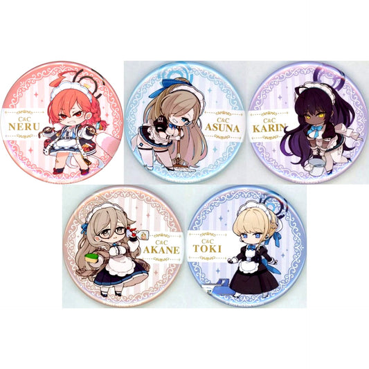 Set of 5 Blue Archive 3.5th Anniversary POP UP STORE Trading Mini Character Button Vol.1 [USED]