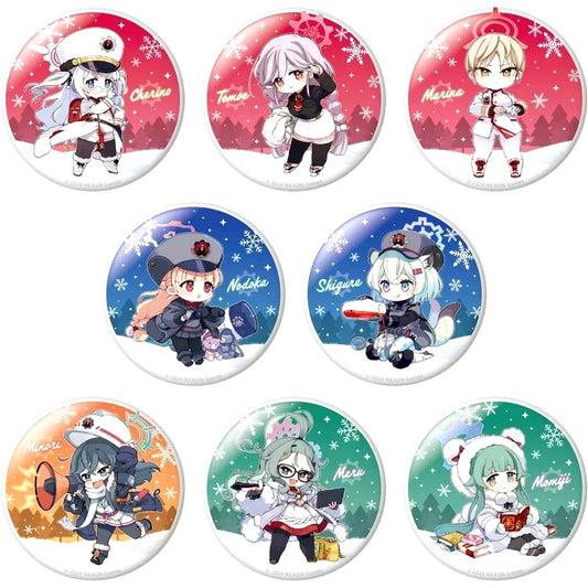 Set of 8 Blue Archive 3.5th Anniversary POP UP STORE Trading Mini Character Button Vol.2 [USED]
