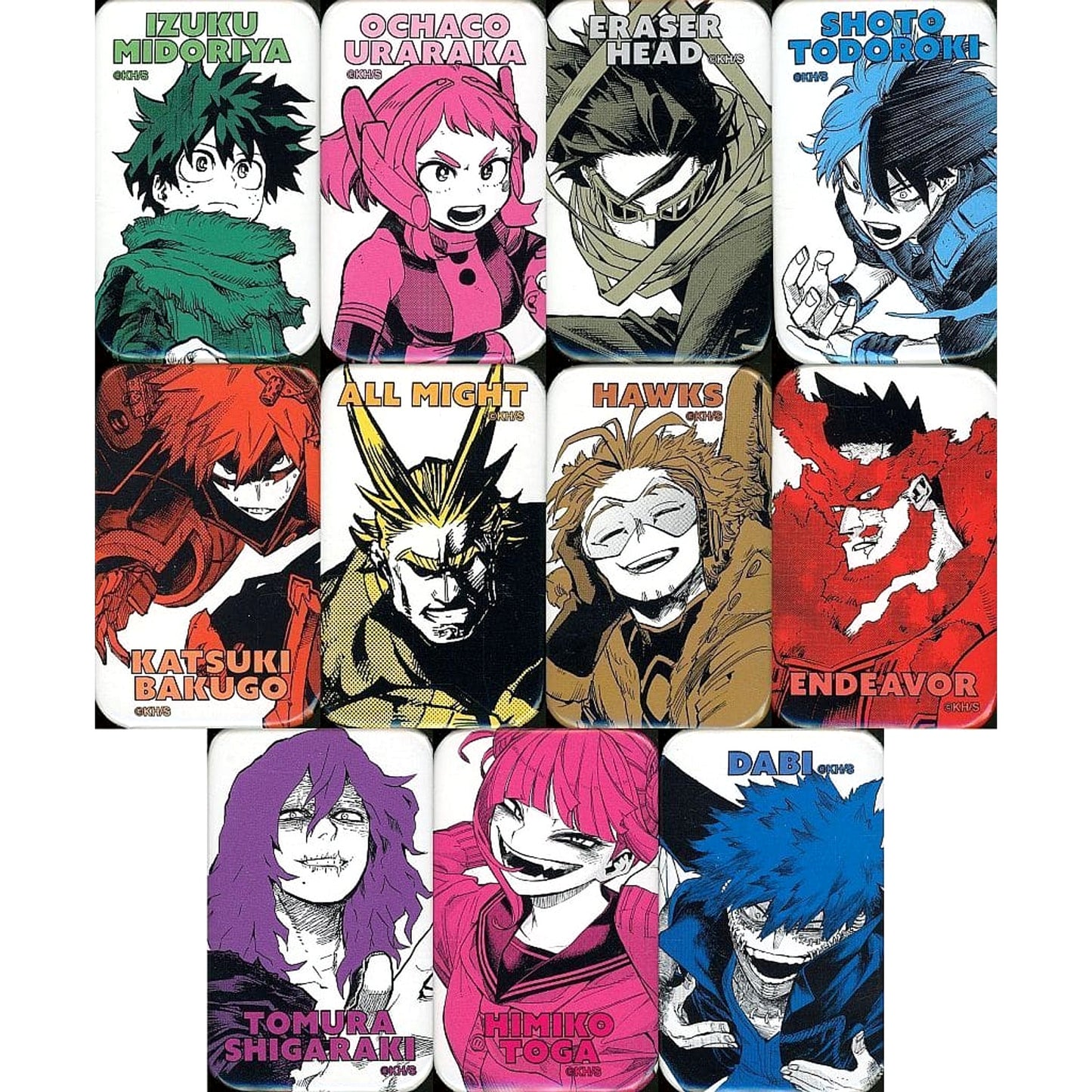 My Hero Academia Izuku Midoriya & Others Square Can Badge Collection with Stand Part 1 J Hero Summer Festival 2024 Limited All 11 Types Set Buttons [USED]