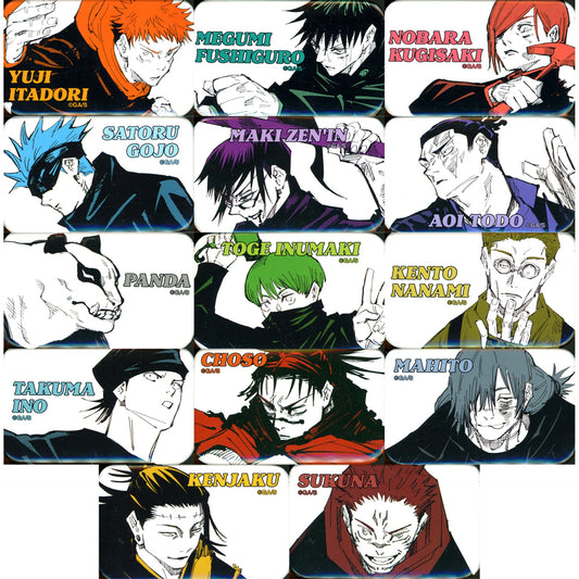 Set of 14 Jujutsu Kaisen Square Button Collection with Stand Vol.1 J Hero Summer Festival 2024 Goods [USED]