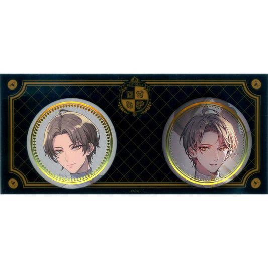 Kagami Hayato ROF-MAO Virtual YouTuber Nijisanji Foil Stamped Button Set Playing Card Motif Goods [USED]