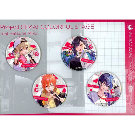 Vivid BAD SQUAD Project SEKAI COLORFUL STAGE! feat. Hatsune Miku Button Set 4 Pieces Situation Acrylic Figure with Another Vocal Album Animate Paid Bonus [USED]