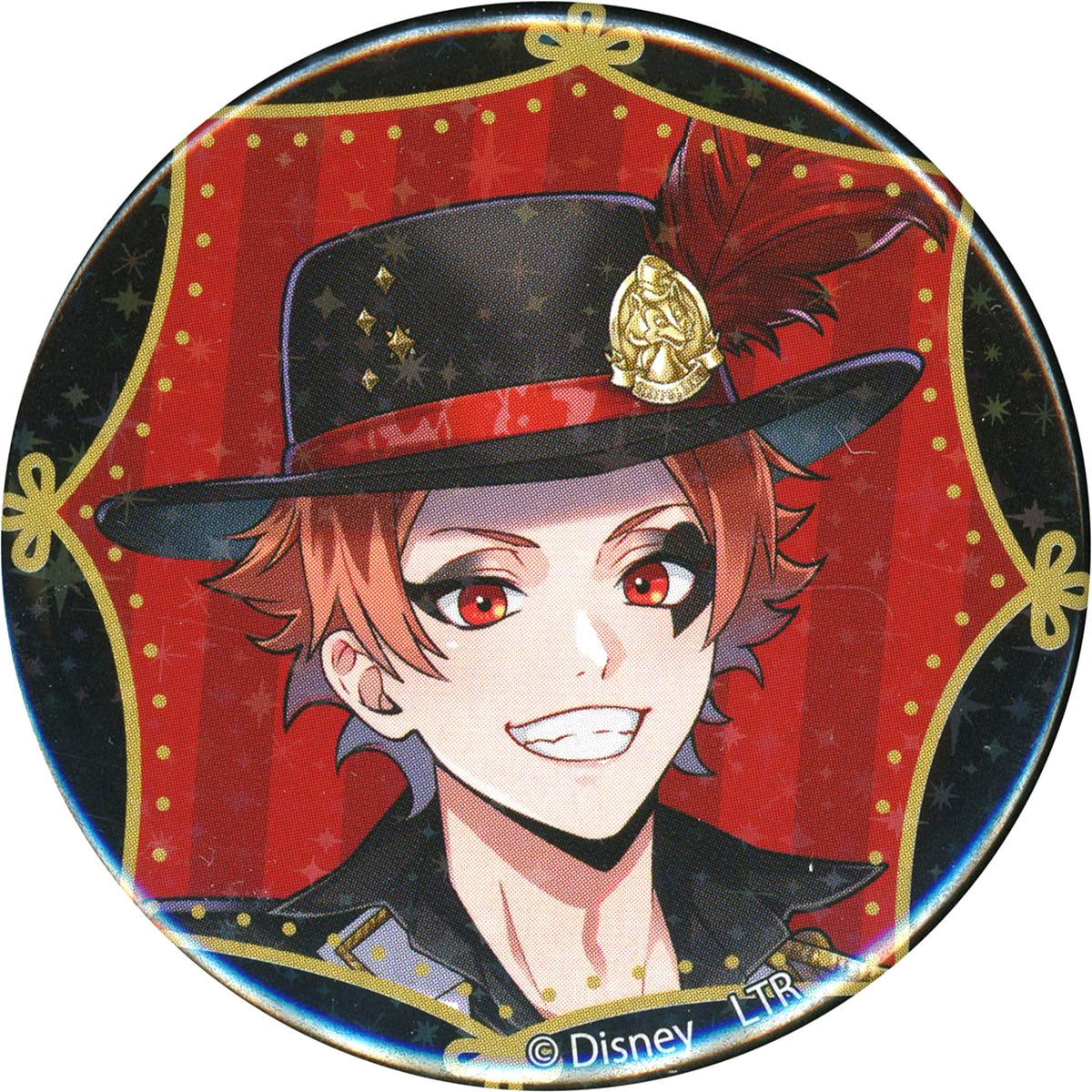 Ace Trappola Hologram Disney Twisted Wonderland x OH MY CAFE 2024 Button Playful Land [USED]