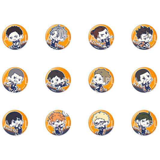 Set of 12 Karasuno Haikyu!! Wachatto! Trading Button [USED]