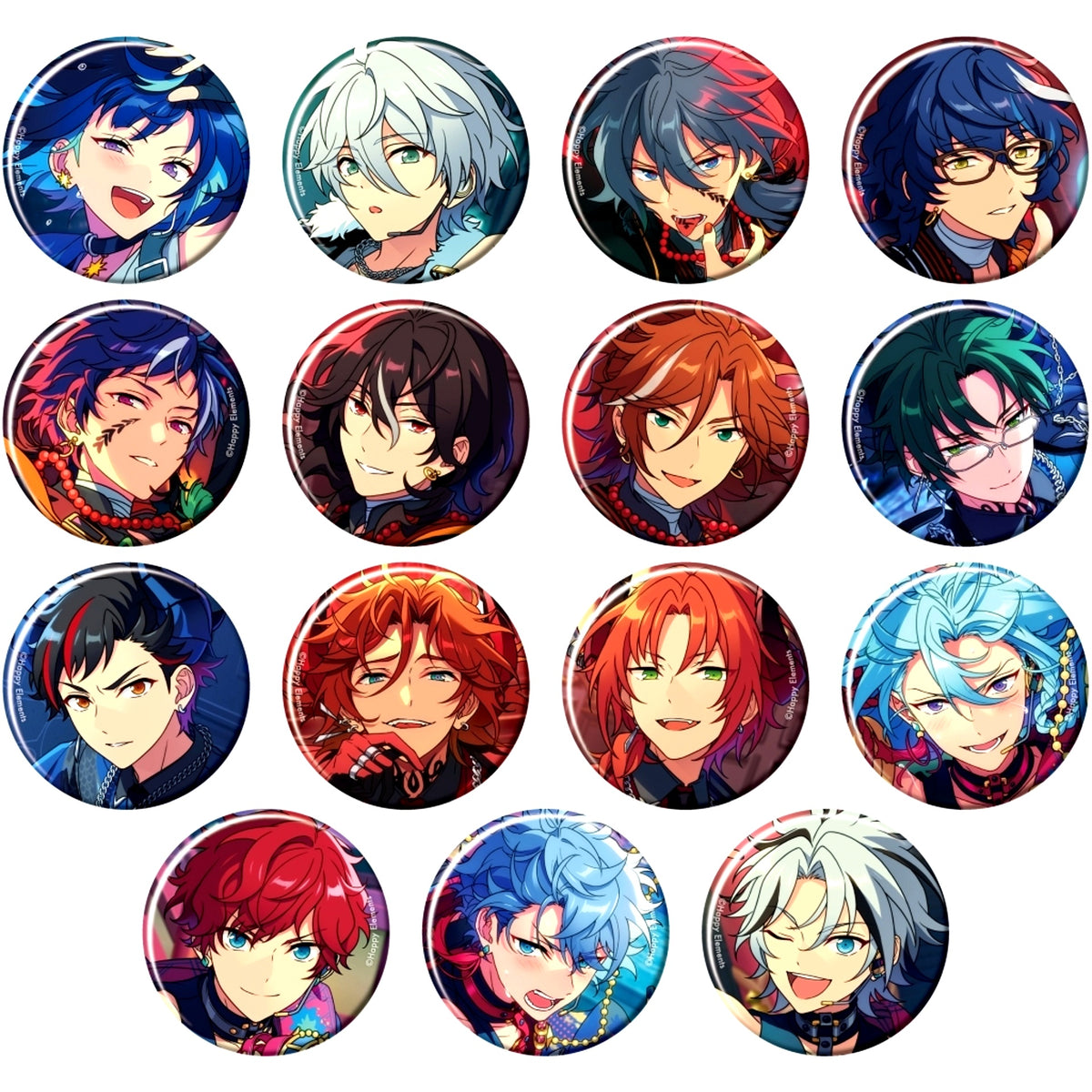 Set of 15 Group Ensemble Stars!! Collection Button 2024 Aug. Idol Side [USED]