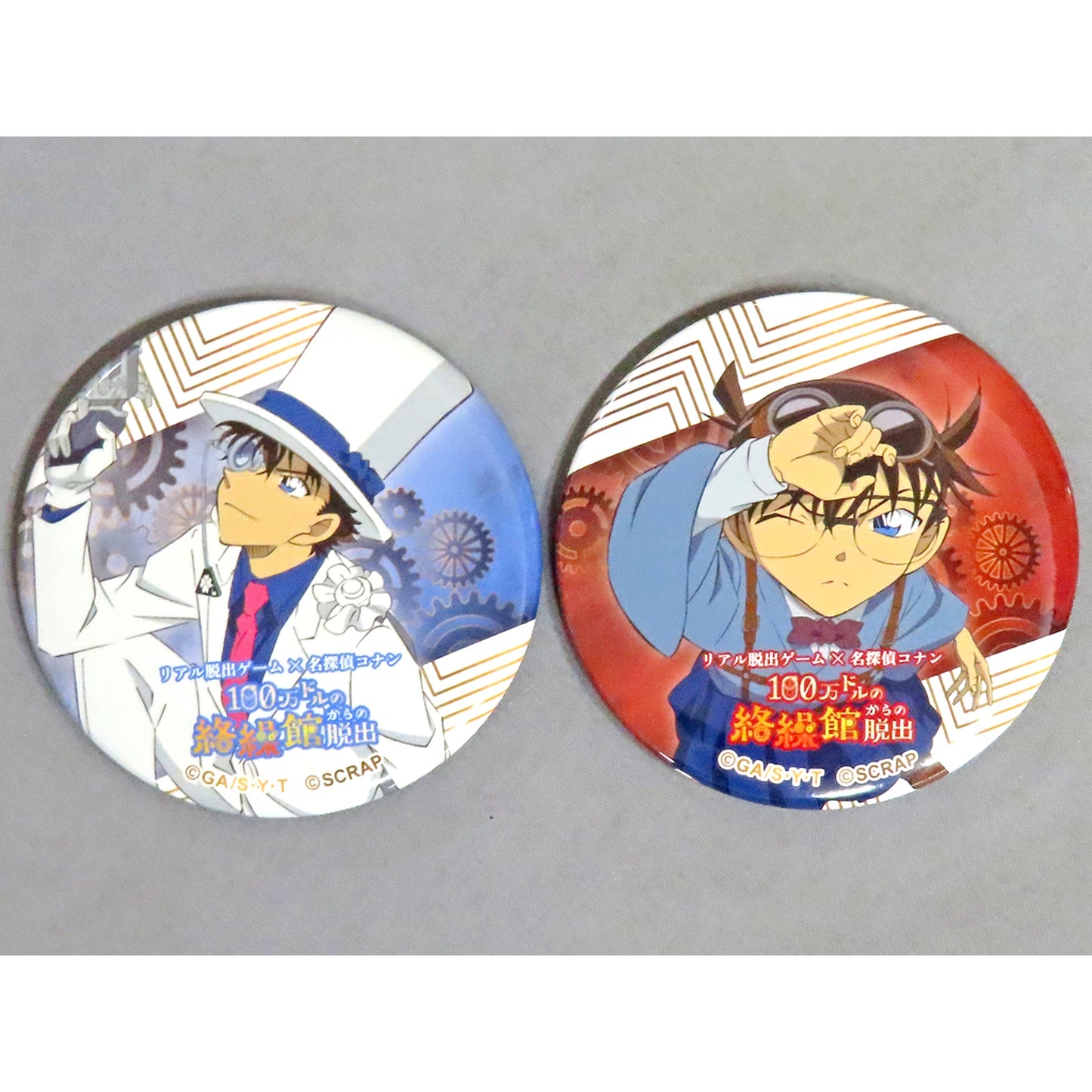 Conan Edogawa Kaito Kid Detective Conan Single Button Phantom Thief Real Escape Game Escape from the Million-dollar Karakuri Mansion Mission Ticket Bonus [USED]