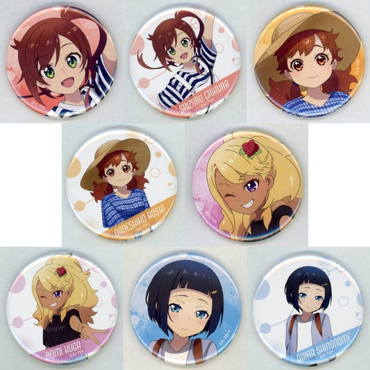 Train to the End of the World Nadeshiko Hoshi & Others Trading Can Badge All 8 Types Set Buttons [USED]