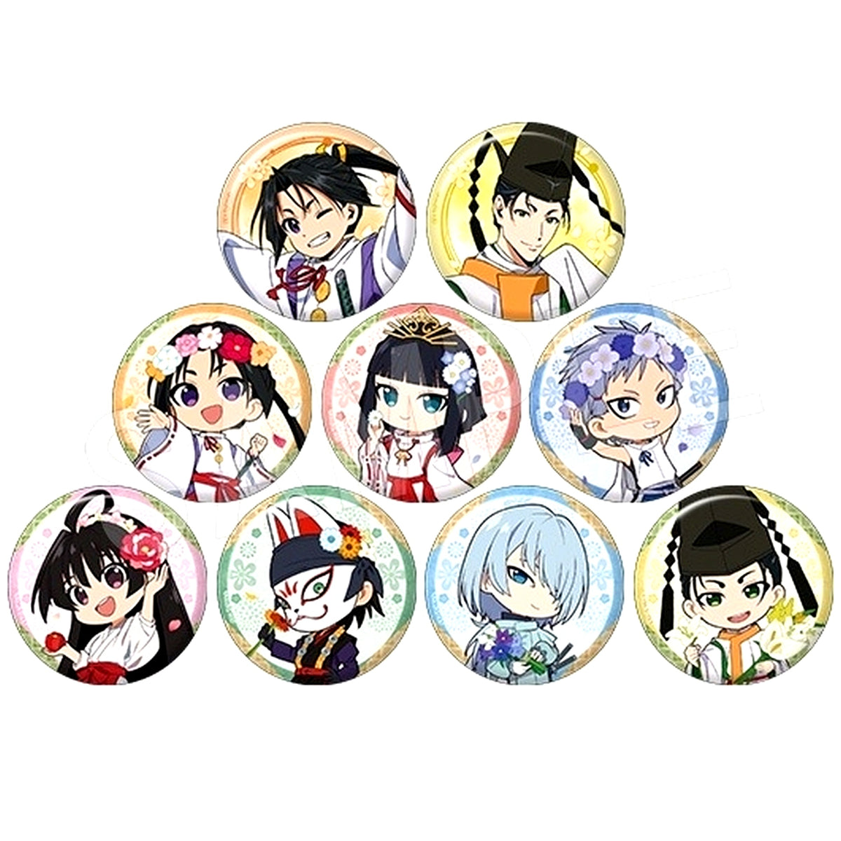 Set of 9 The Elusive Samurai Trading Washi-Style Button POP UP SHOP in OIOI [USED]