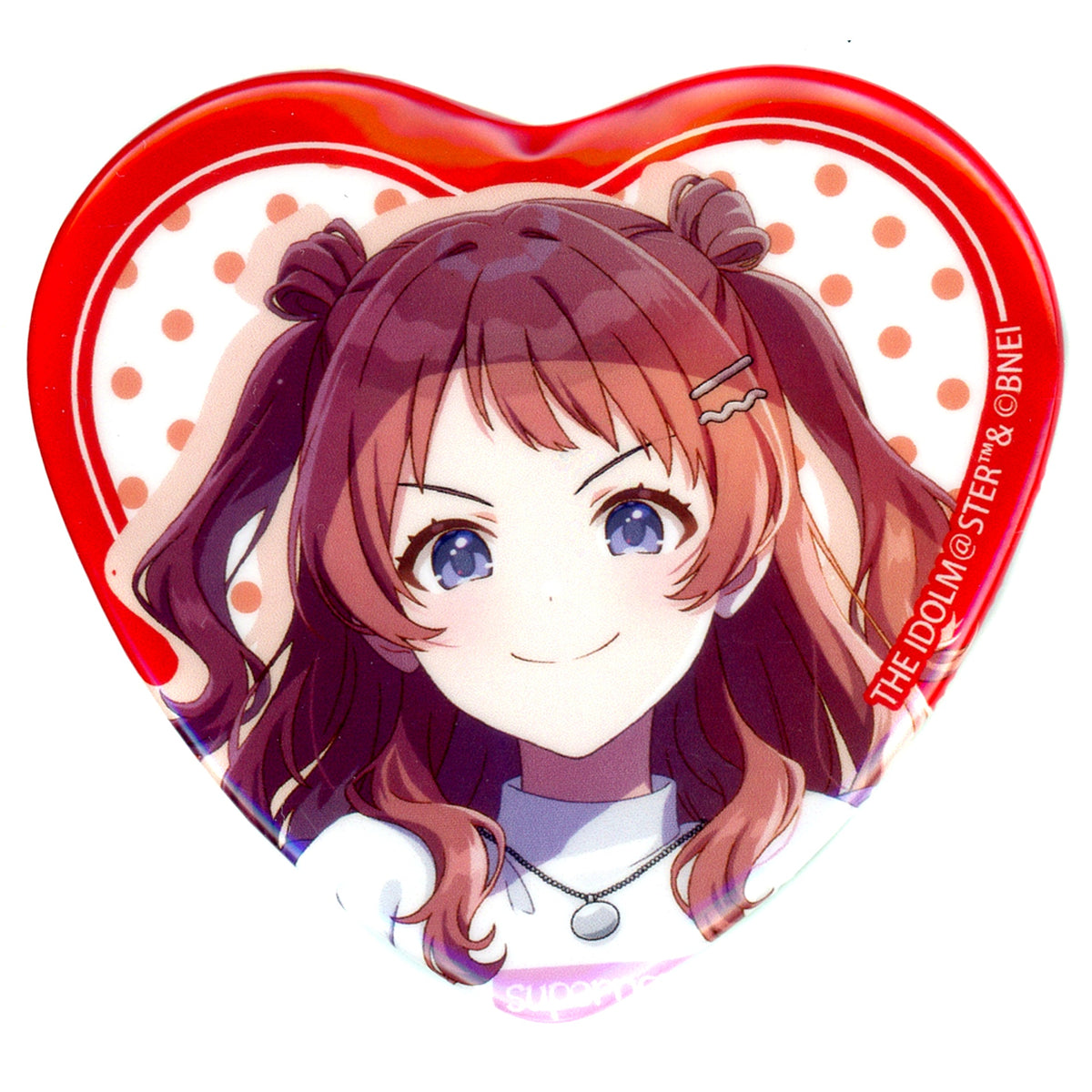 Saki Hanami Gakuen Idolmaster Debut Live Hatsu Tour Hatsukoe Performance Commemoration Official Trading Heart Button [USED]