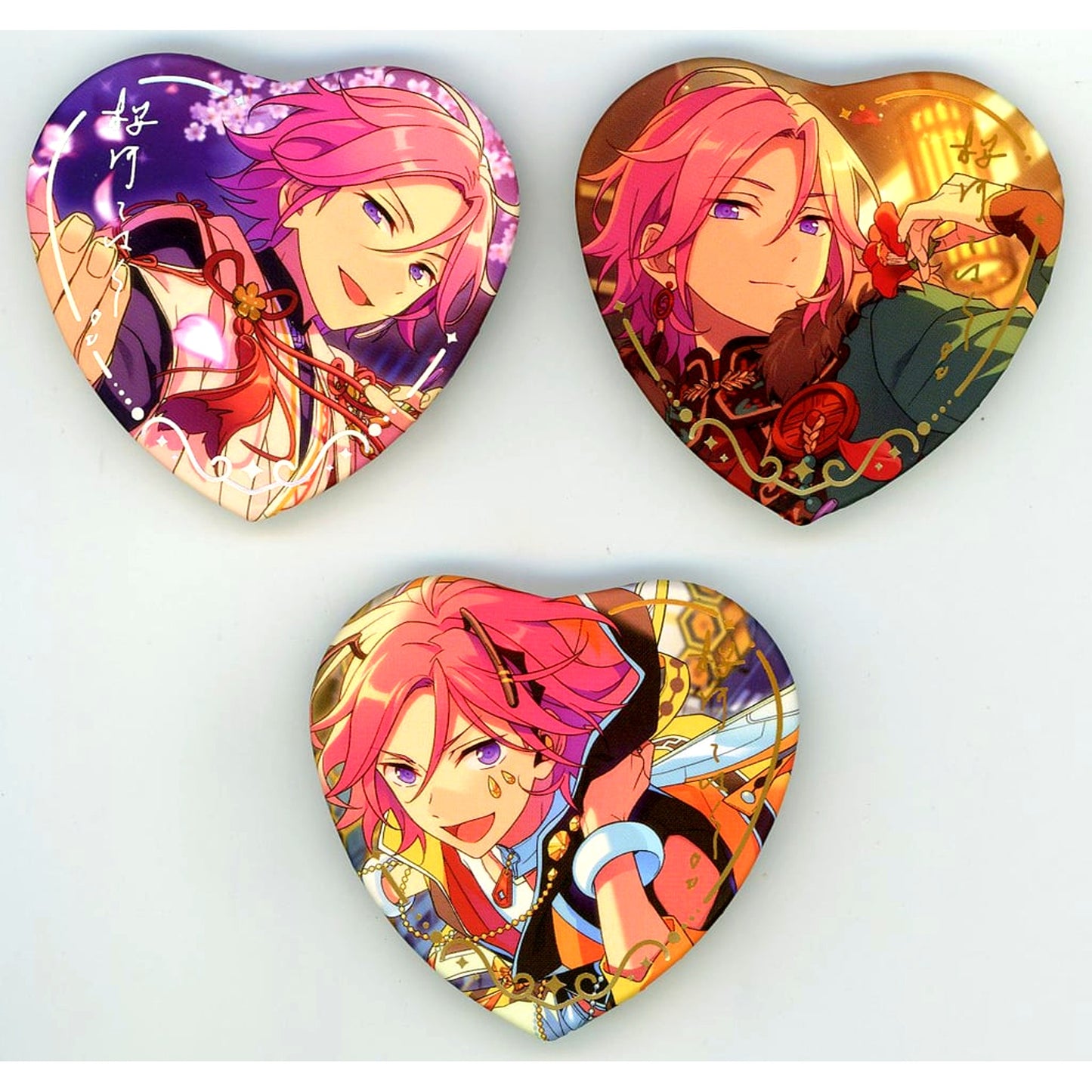 Kohaku Oukawa Qingxin Badge - Set of 3 Ensemble Stars!! China Limited [USED]