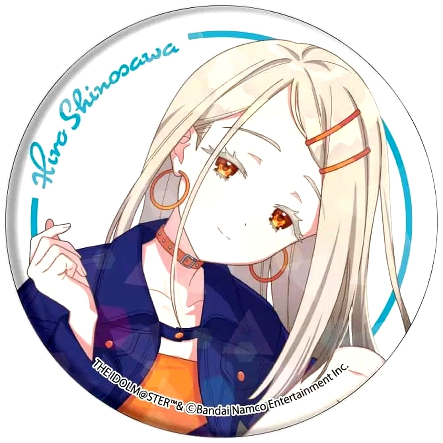 Hiro Shinosawa - White Background Gakuen Idolmaster Goods Fair in Gamers Hologram Can Badge 01 / Similar Look Costume Ver. Drawn Illustration [USED]