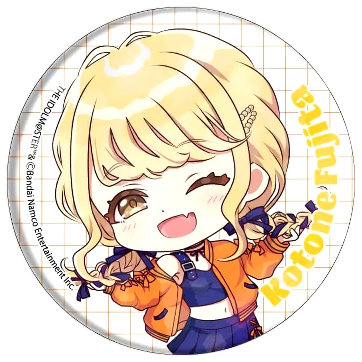 Kotone Fujita Gakuen Idolmaster Goods Fair in Gamers Hologram Badge 02 / Similar Look Outfit Ver. - Mini Character Illustration [USED]
