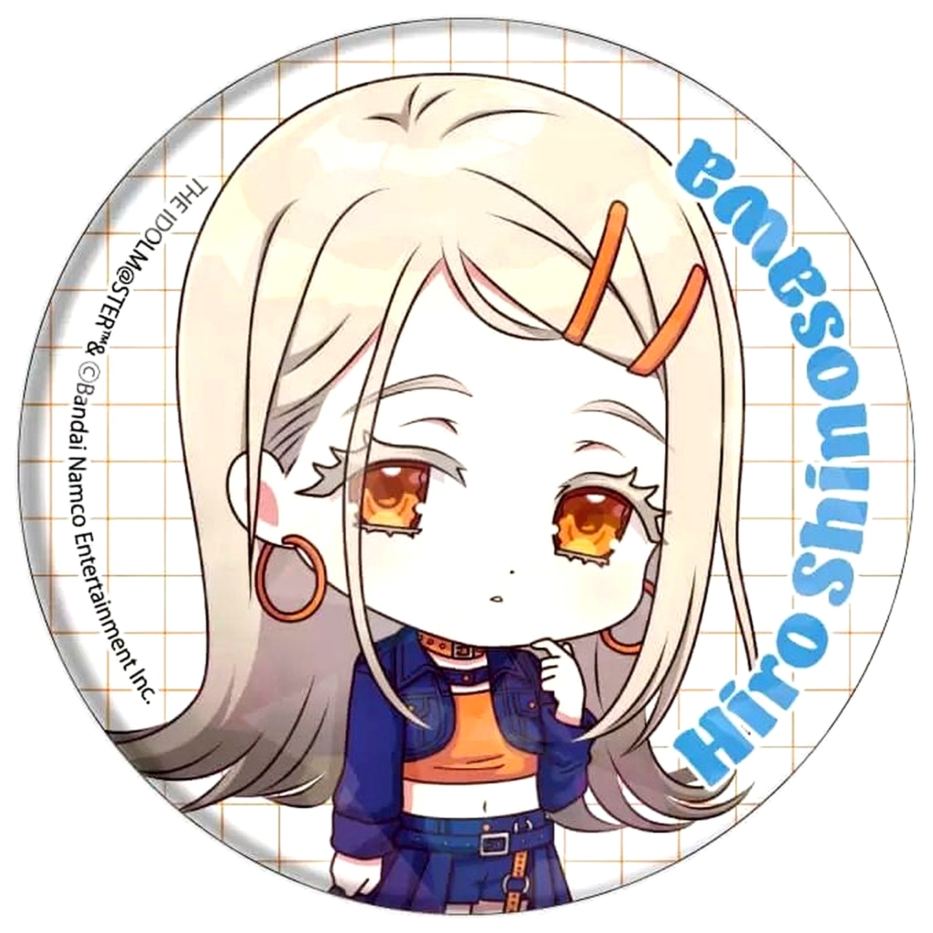 Hiro Shinosawa Gakuen Idolmaster Goods Fair in Gamers Hologram Badge 02 / Similar Look Outfit Ver. - Mini Character Illustration [USED]