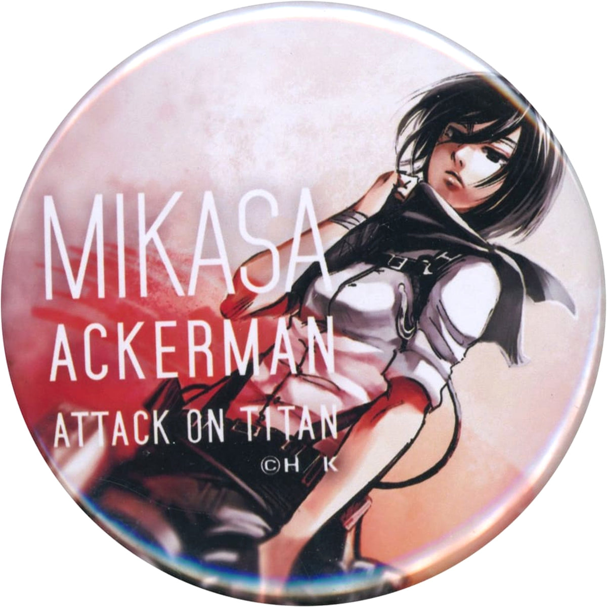 Attack on Titan Mikasa Ackerman Can Badge Anime Japan 2015 Limited Buttons [USED]