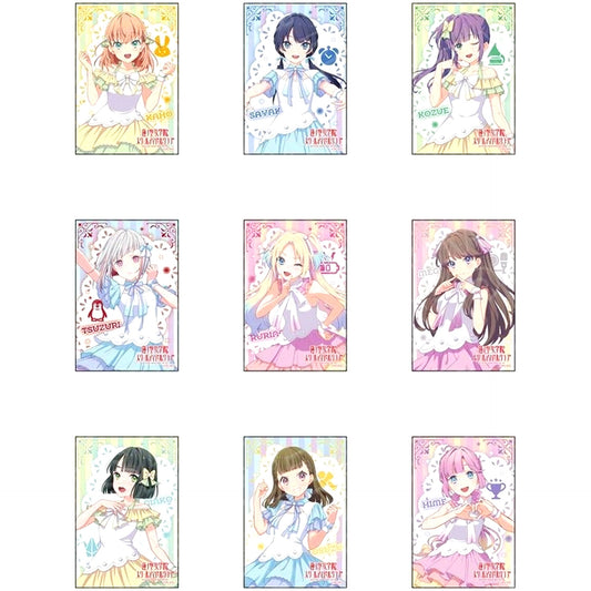 Set of 9 Love Live! Hasunosora Girls High School Idol Club Square Button Rainbow Chiffon Ver. [USED]