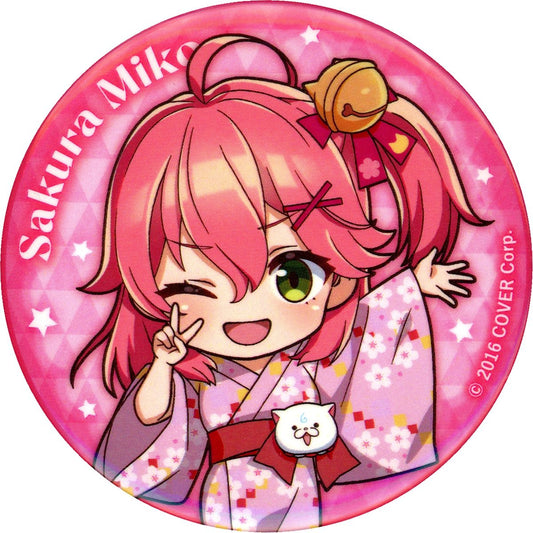 Sakura Miko Virtual YouTuber Holo Live Trading Button Mini Character Ver. Gokurakuyu RAKU SPA Collab Vol 5 Furo Life [USED]