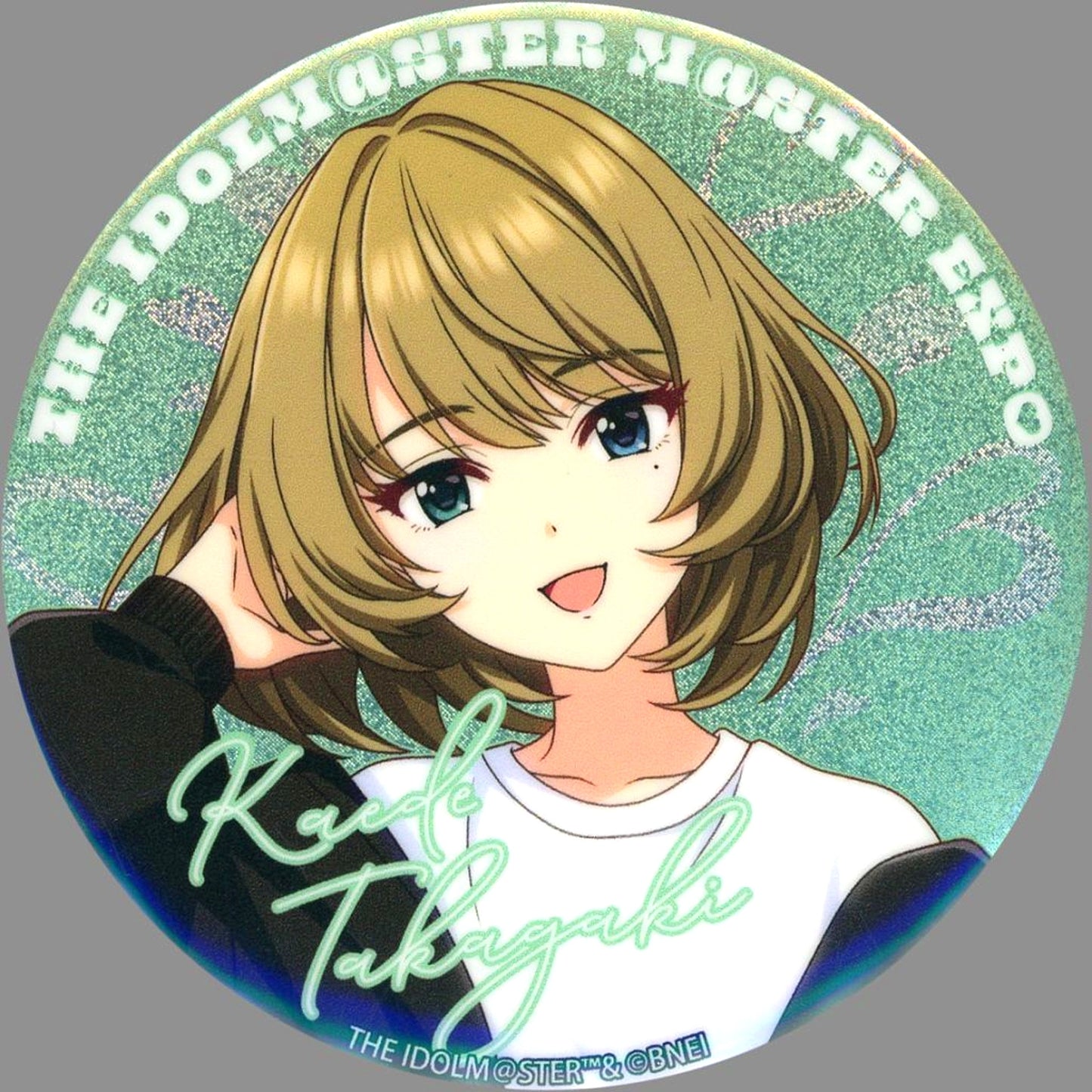 Kaede Takagaki Official 75mm Glitter Button The Idolmaster Cinderella Girls Master Expo Goods [USED]