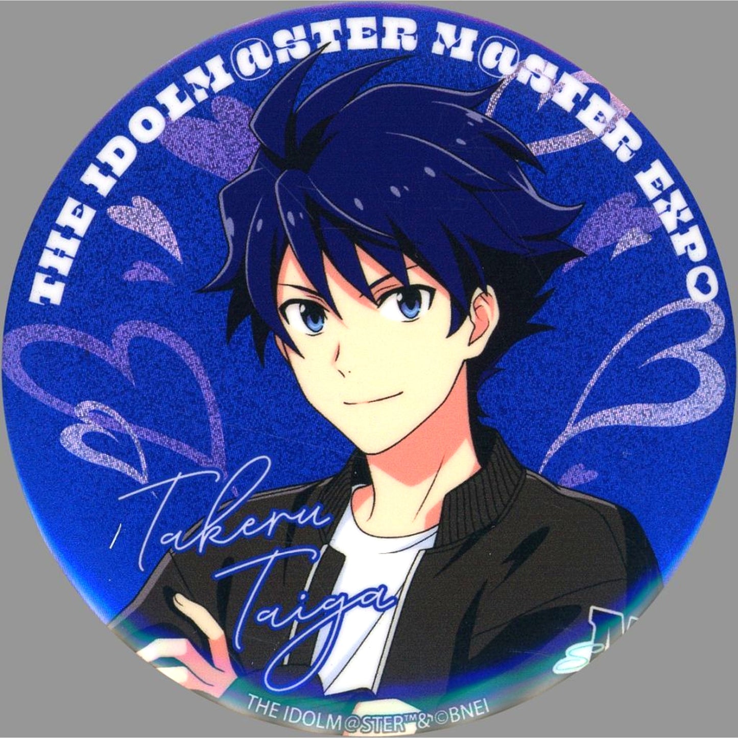 Takeru Taiga Official 75mm Glitter Can Badge The Idolmaster SideM THE IDOLMASTER MASTER EXPO Goods [USED]