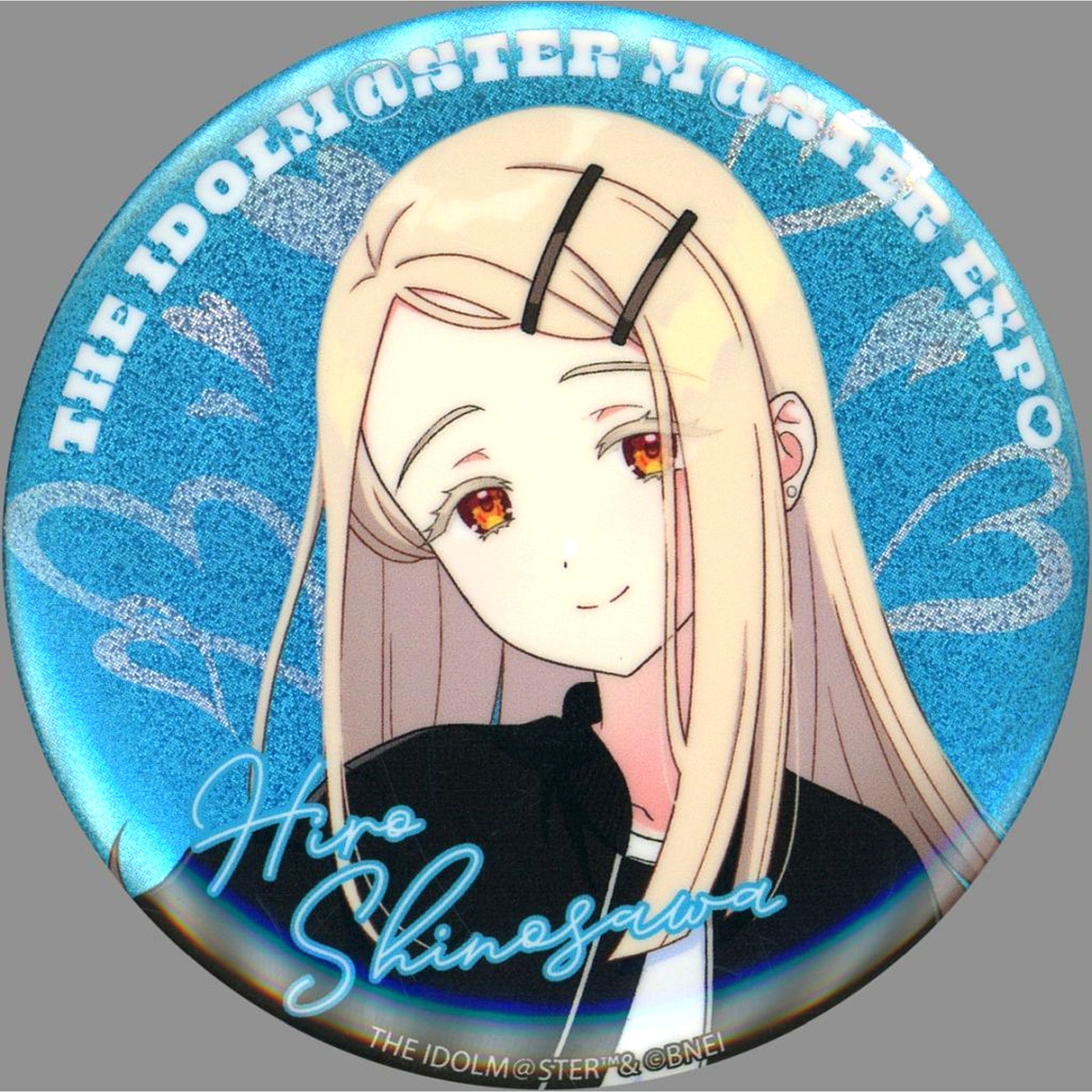 Hiro Shinosawa Official 75mm Glitter Badge Gakuen Idolmaster THE IDOLMASTER MASTER EXPO Goods [USED]