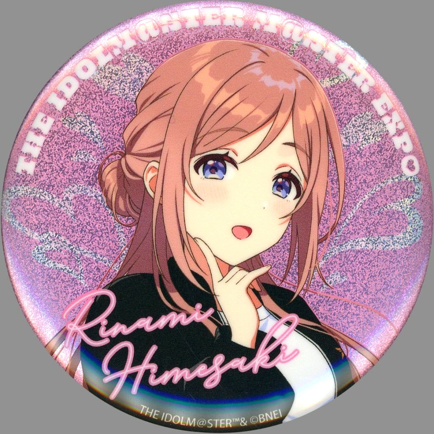 Rinami Himesaki Official 75mm Glitter Can Badge Gakuen Idolmaster THE IDOLMASTER MASTER EXPO Goods [USED]